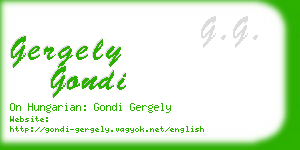 gergely gondi business card